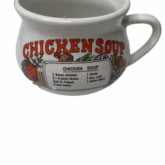 Vintage Other - Vintage Ceramic Chicken Soup Mug Bowl Recipe